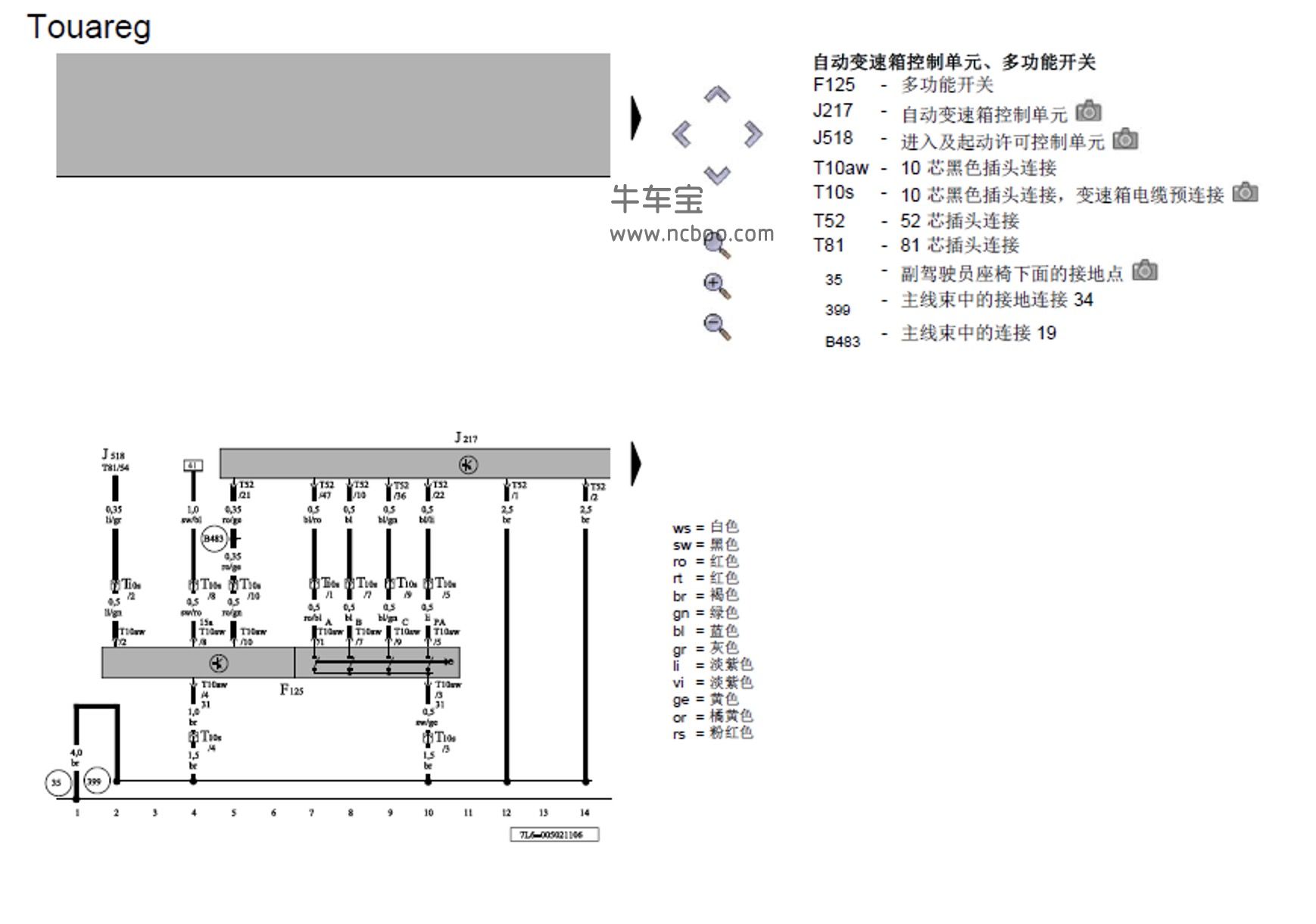 2006-2010款进口大众途锐原厂维修手册和电路图