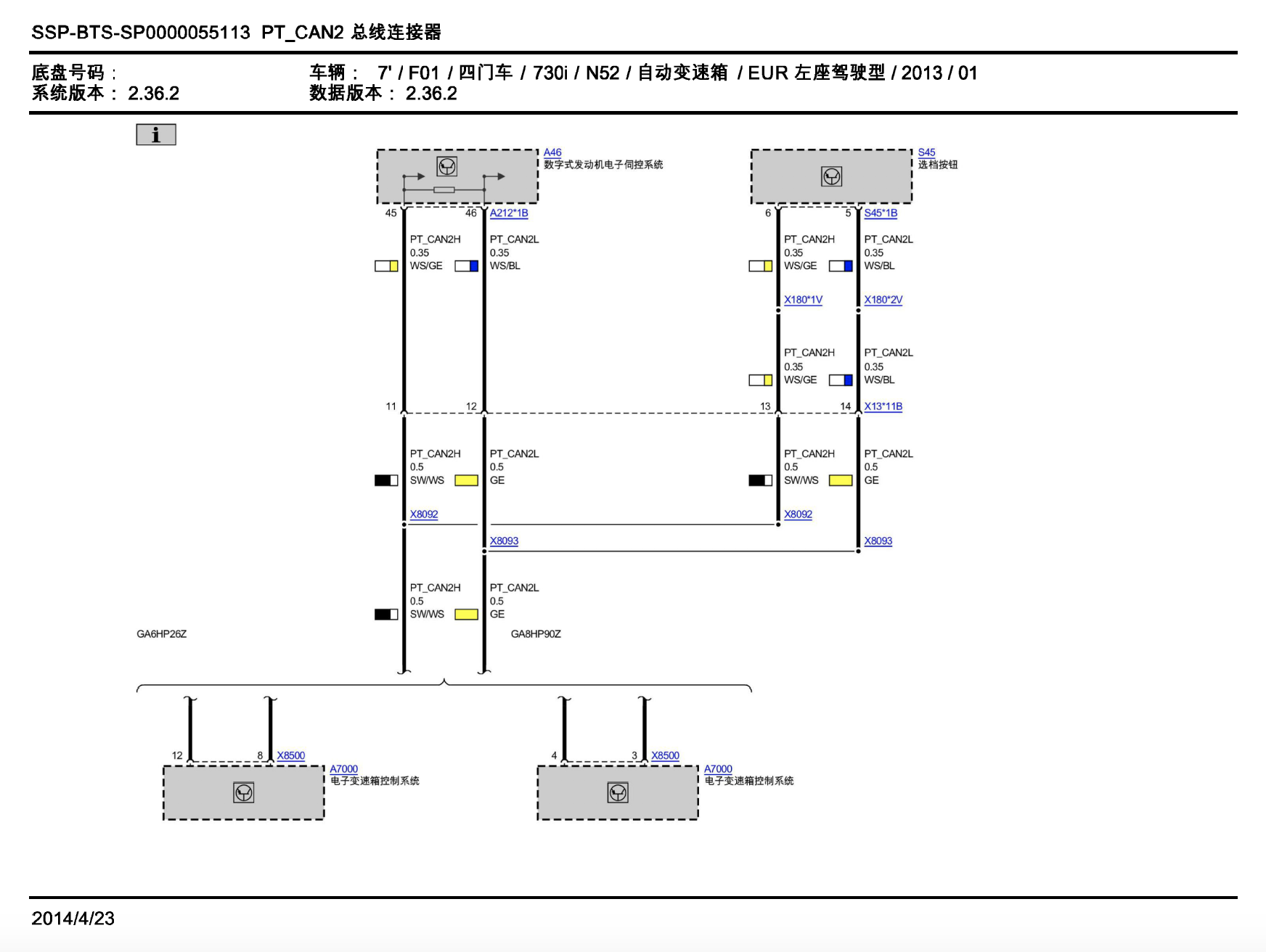 2013款宝马730i全车电路图维修手册,非常详细,不管你是车主还是汽车