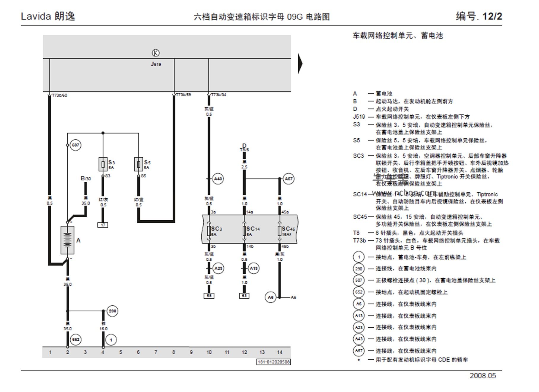 大众rcd510电源接线图图片